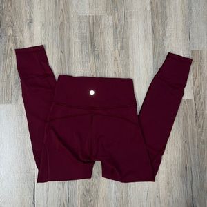 LULULEMON CROPPED MAROON LEGGING